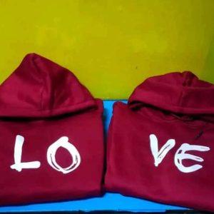 Love Couple Red Hoodie