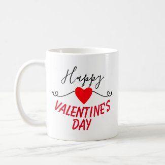 Ceramic White Valentine Mugs
