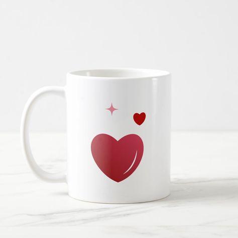 Ceramic White Valentine Mugs - Image 4